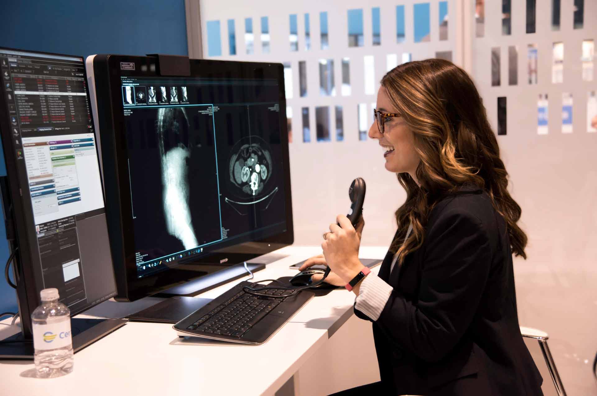 Radiology header image_employee using radiology technology on computer