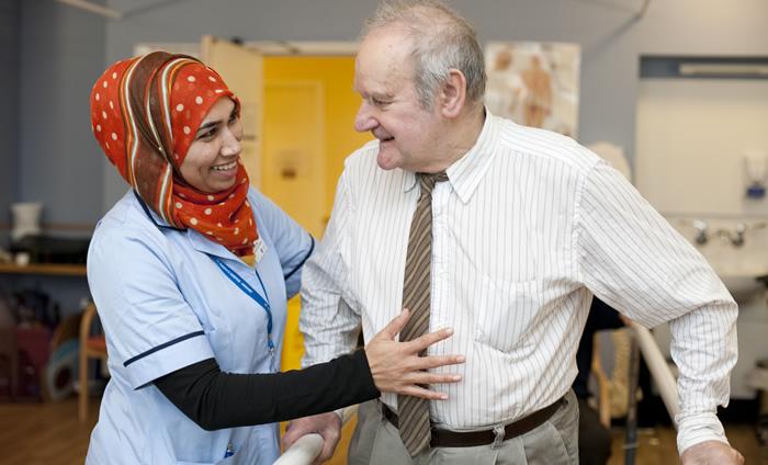 st josephs hospice improving hospice access to shared care records 1_nurse helping elderly