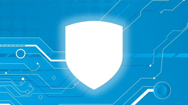 Security Policy image_blue shield with blue data background
